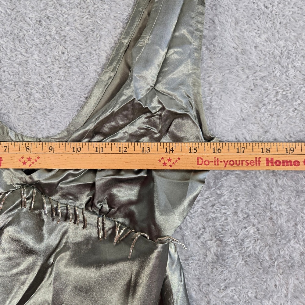 Spirit Silver Flapper Costume Womens Small 1920s Gatsby Fringe Dress Headband - Picture 5 of 7